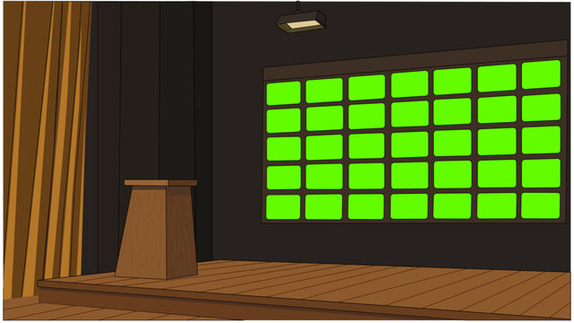 cen&aacute;rio para discurso - com painel com cromakey