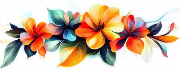 Fototapeta premium Vibrant Abstract Floral Design for Various Uses