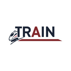 train logo design vector 