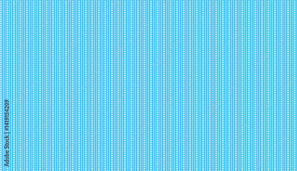 Poster light blue striped background with small white shapes creating vertical lines