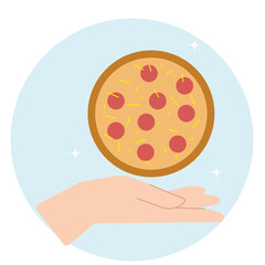 Hands holding fast food