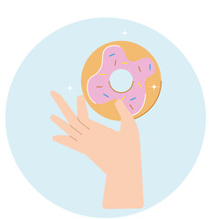 Hands holding fast food