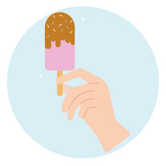 Hands holding fast food