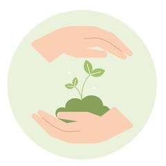 Hands holding planet earth