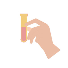 Hands holding science color