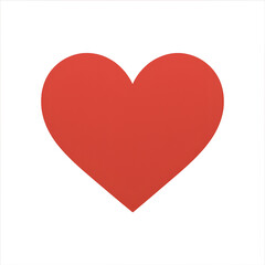 red heart isolated on white