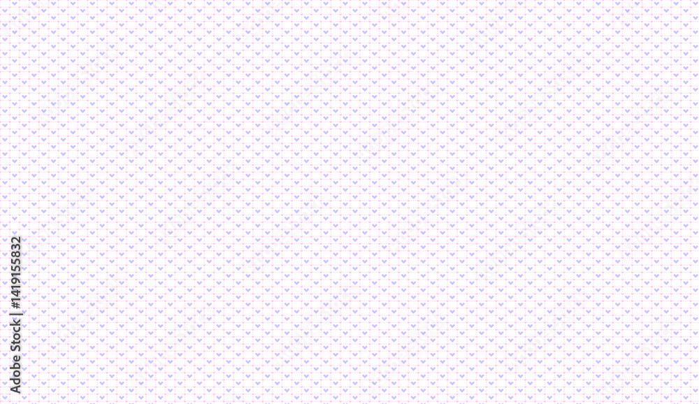 Poster purple tiny hearts creating a delicate pattern on a white background
