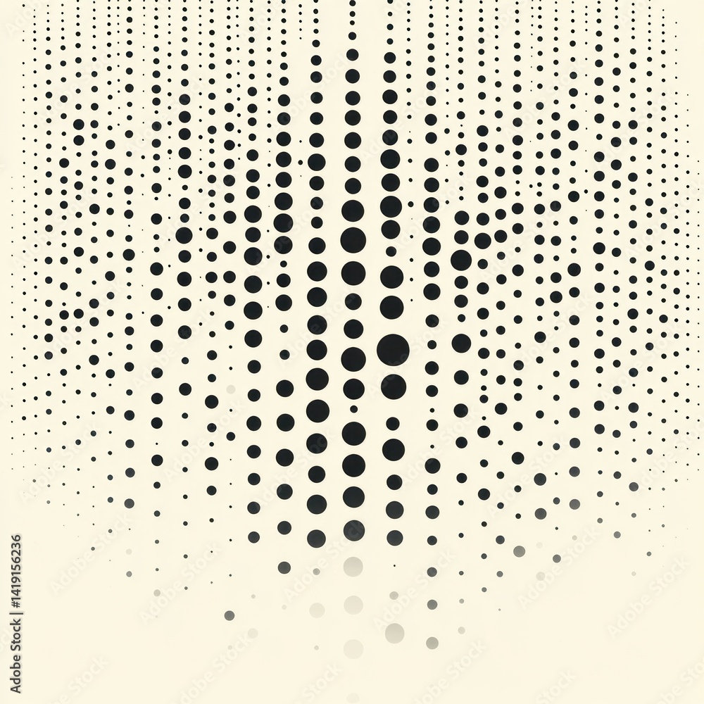 Poster minimalist black dots pattern seamless vector background simple modern geometric scattered design