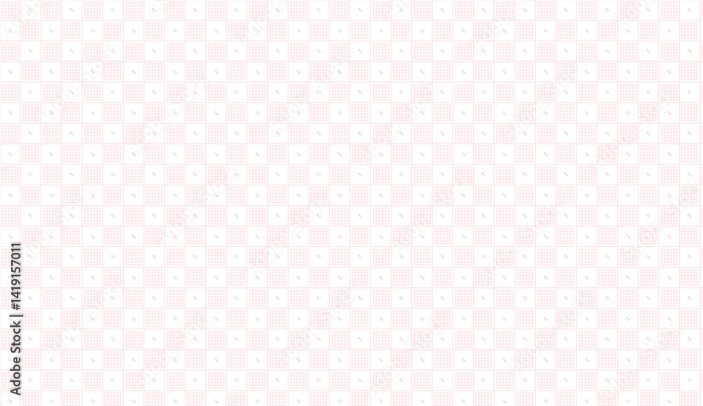 Poster delicate pink checkered pattern creating a subtle textured background