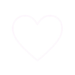 pink heart on white background