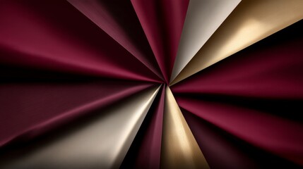 Geometric Prism Backdrop in Deep Burgundy and Beige Tones