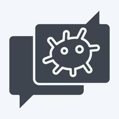 Icon Bioethics Deabte. related to Bioengineering symbol. glyph style