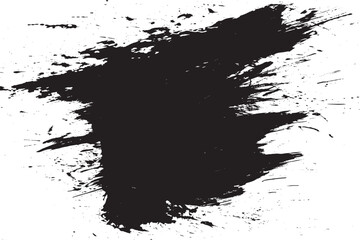Modern black grunge brush stroke on a white background

