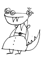 Naklejka premium Crocodile Cartoon