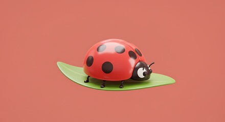 Fototapeta premium Ladybug on Leaf