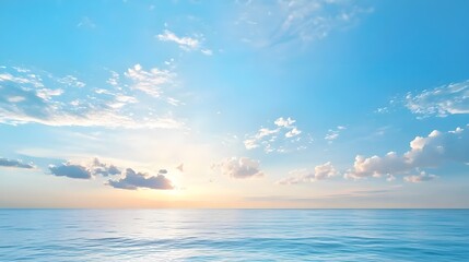 Obraz premium Breathtaking celestial landscape showing the sky splitting into two distinct colors at the horizon creating a mesmerizing and serene natural phenomenon