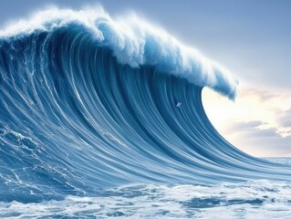 Ocean trench collapse event underwater gigapixel image serene environment aerial view nature's power