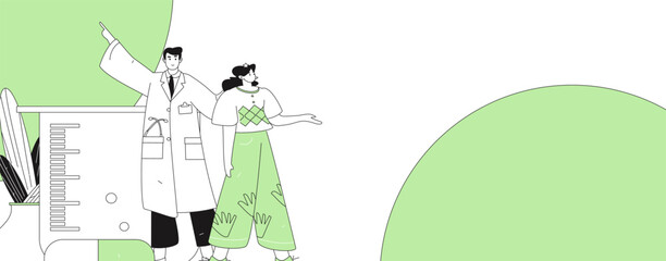 Medical characters fighting the epidemic flat vector concept operation hand drawn illustration
