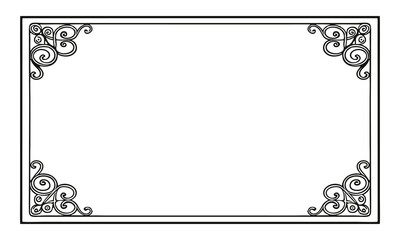 decorative frame with floral ornament