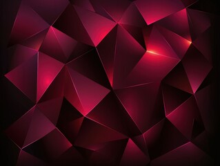 Obraz premium Abstract Red Polygonal Background with Geometric Shapes and Lighting