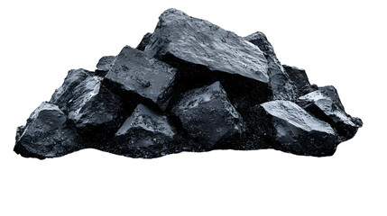 Fototapeta premium Pile of black earth isolated on white background