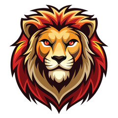 Obraz premium Fierce Lion Head Illustration