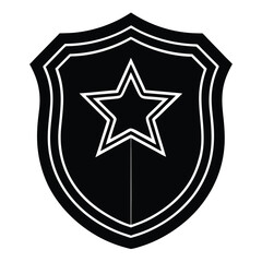 isolated police shoulder patch on white background