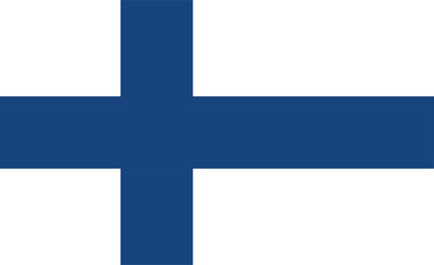The flag of Finland, with accurate proportions and colors. Vector image.