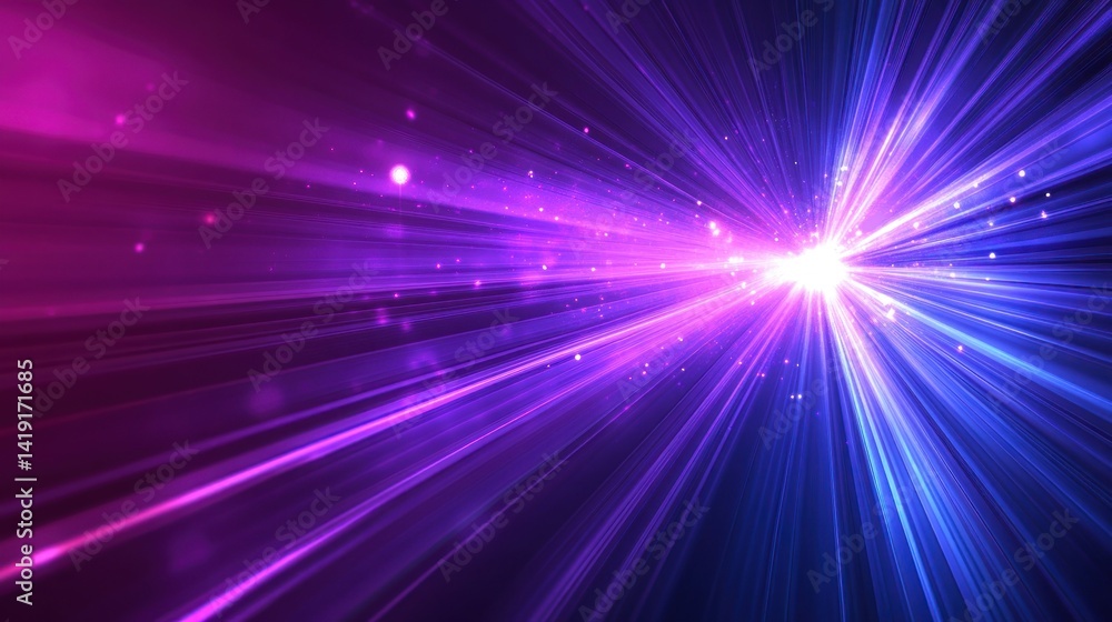 Aufkleber abstract vibrant rays of light explode outwards, a dynamic display of energy and color
