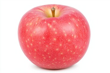 Fresh and Juicy Red Apple Isolated on White Background