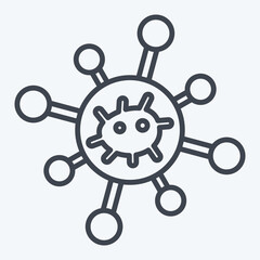 Fototapeta premium Icon Biological Network. related to Bioengineering symbol. line style
