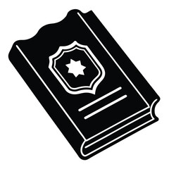 isolated police ticket book on white background 