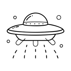 alien spaceship ufo icon, alien spaceship ufo line art - simple line art of alien spaceship ufo, perfect for alien spaceship ufo logos and icons