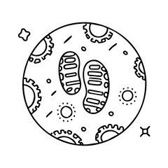 astronaut footstep on moon icon, astronaut footstep on moon line art - simple line art of astronaut footstep on moon, perfect for astronaut footstep on moon logos and icons