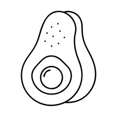 avocado icon, avocado line art - simple line art of avocado, perfect for avocado logos and icons