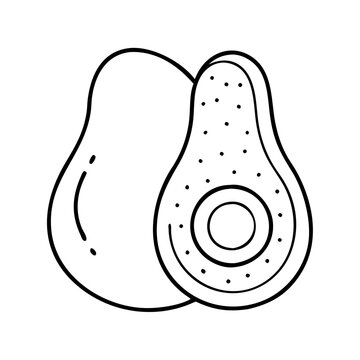 recommend clip art: avocado icon, avocado line art - simple line art of avocado, perfect for avocado logos and icons