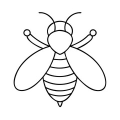 bee icon, bee line art - simple line art of bee, perfect for bee logos and icons