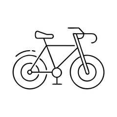bicycle icon, bicycle line art - simple line art of bicycle, perfect for bicycle logos and icons
