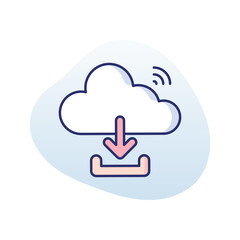 Data Download Vector icon