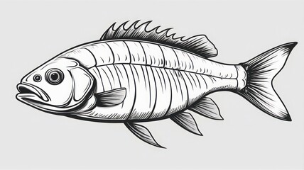 Obraz premium vector illustration of a fish