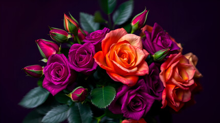 Obraz premium National Rose Month, June, Rose June Birth Flower, National Red Rose Day, Generative Ai