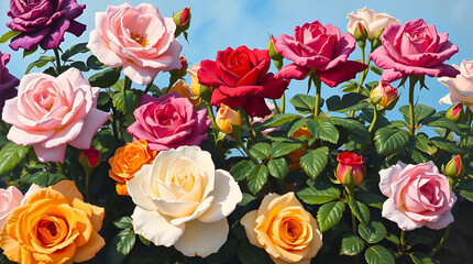 National Rose Month, June, Rose June Birth Flower, National Red Rose Day, Generative Ai