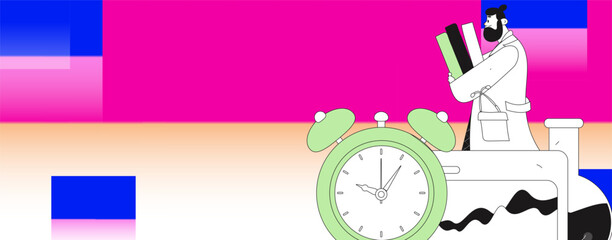 Medical characters fighting the epidemic flat vector concept operation hand drawn illustration
