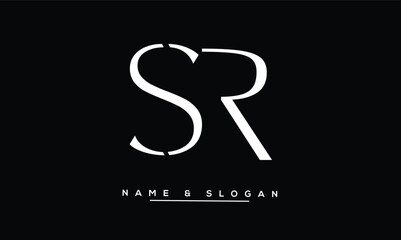 Fototapeta premium SR, RS Abstract Letters Logo Monogram
