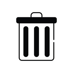 Metal Trash Can Vector icon