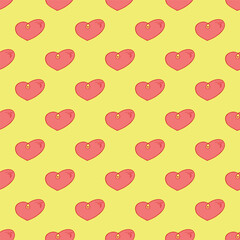 Seamless pattern with hand drawn heart doodle for decorative print, wrapping paper, greeting cards and fabric