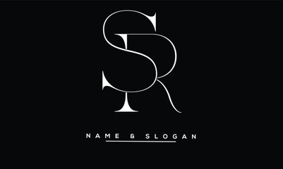 SR, RS Abstract Letters Logo Monogram