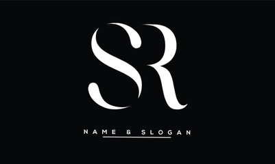 SR, RS Abstract Letters Logo Monogram
