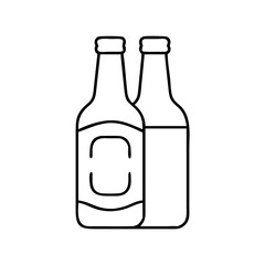 cerveza beer icon, cerveza beer line art - simple line art of cerveza beer, perfect for cerveza beer logos and icons
