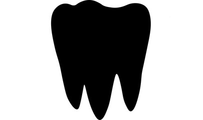 A tooth on a transparent background